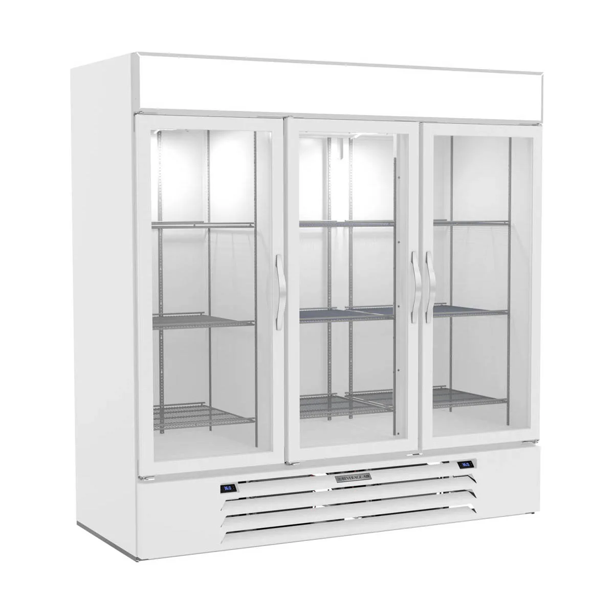 Beverage Air MMRR72HC-1-B-WW-WINE 75" Glass Door Wine Merchandiser, Dual Temperature, 65.47 cu. ft.