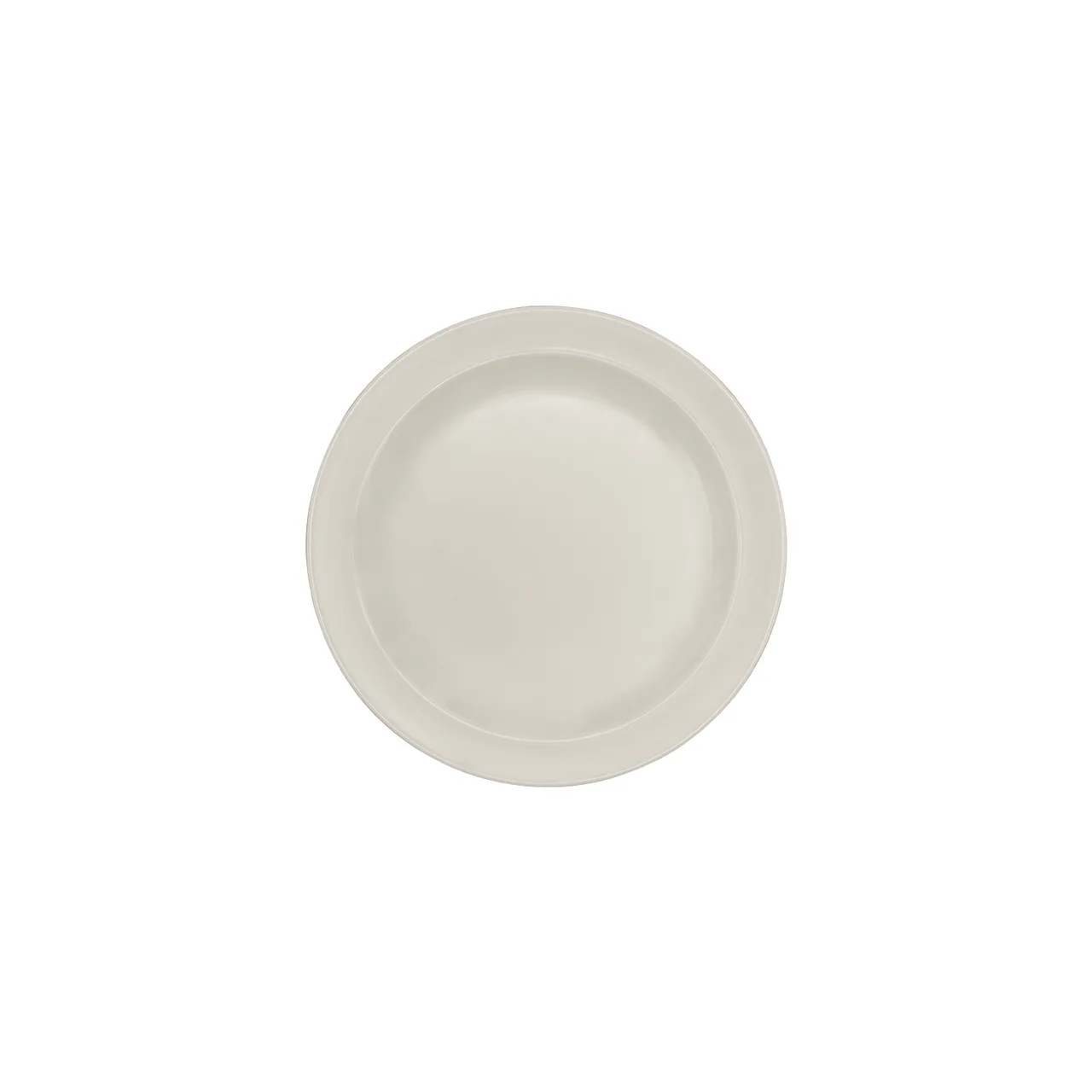 CAC China MLDNR-6 Dwight Plate, 6.5" x 6.5" x 0.75" Narrow Rim, Ivory Round Melamine - 1 Dozen