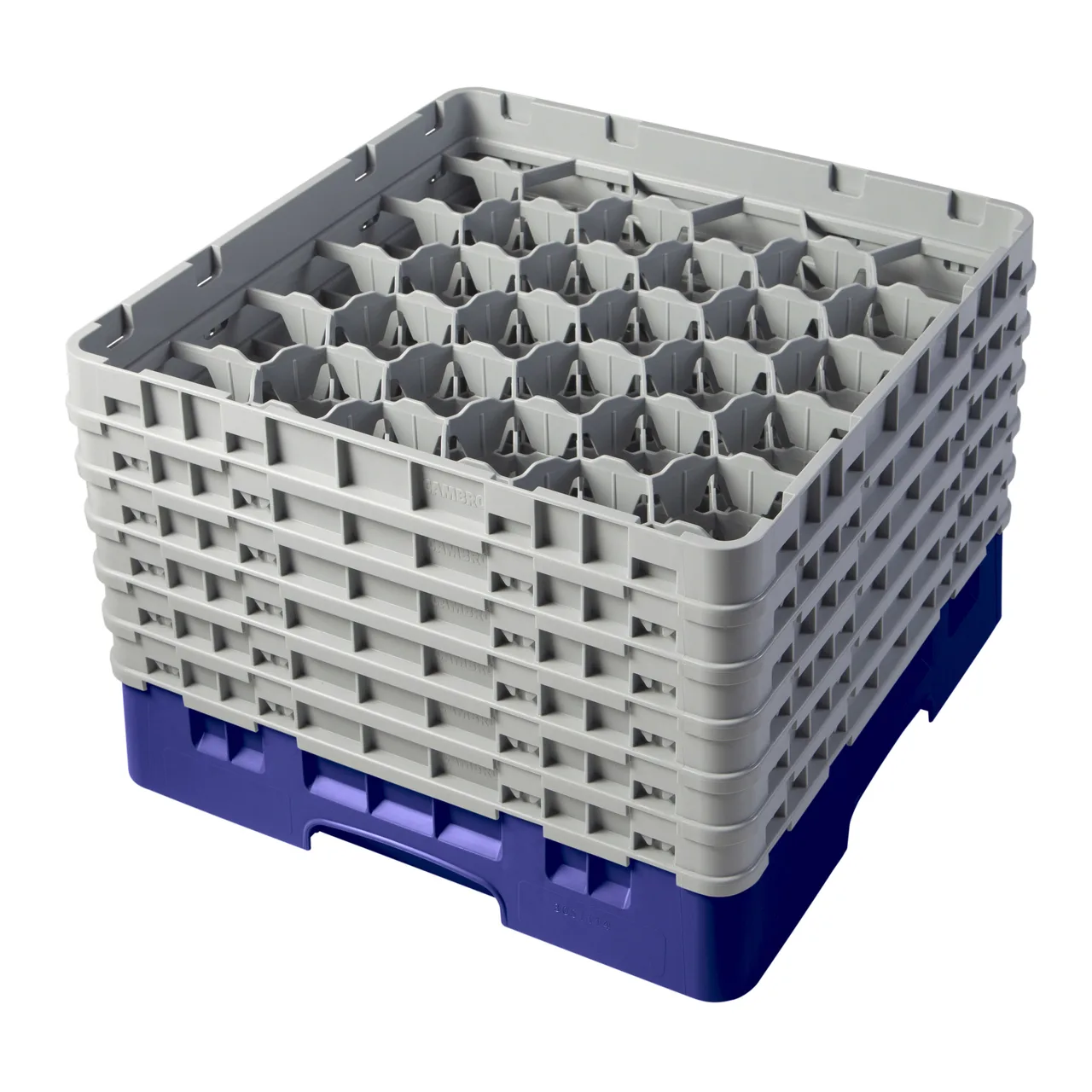Cambro 30S1114186 Camrack Glass Rack, Navy Blue, Full Size, 19-3/4 x 19-3/4, 30 Compartments