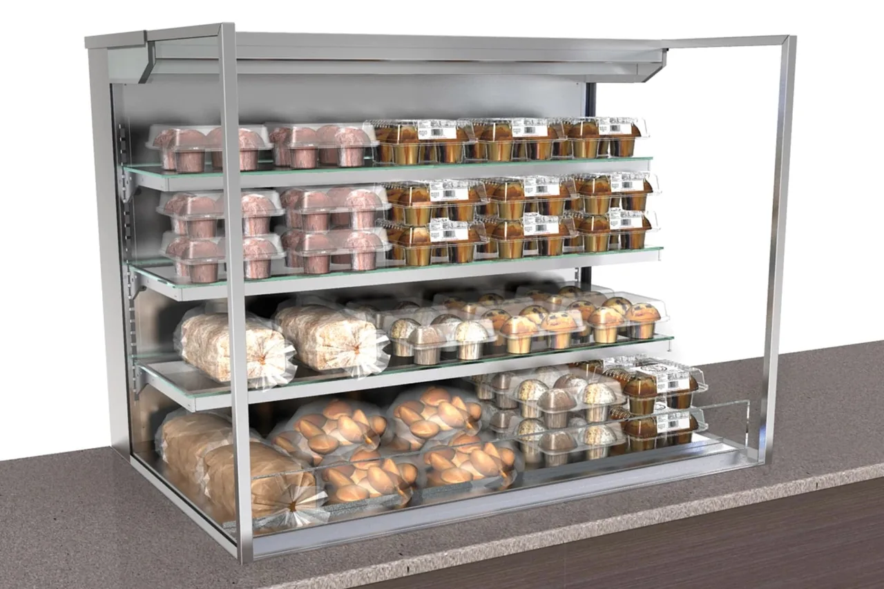 Structural Concepts NE4835DSSV 48" Reveal Self-Service Non-Refrigerated Slide In Counter Case