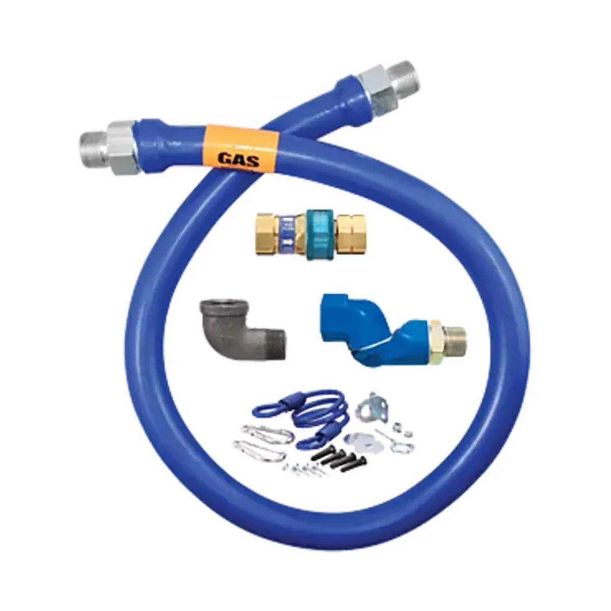Dormont 1650BPQSR48 SnapFast 48" Gas Connector Kit, One Swivel, Restraining Cable, 1/2" Diameter