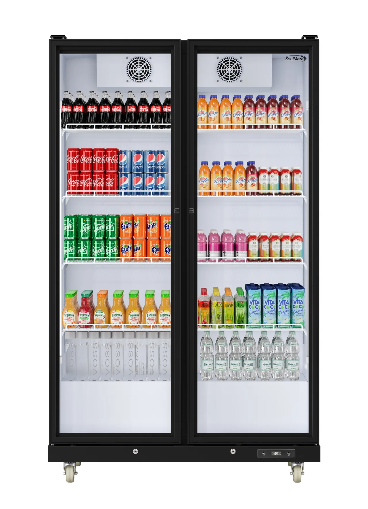 Koolmore KM-MDR-2FGD 46" Merchandiser Refrigerator with Glass Door, 30 cu. ft.