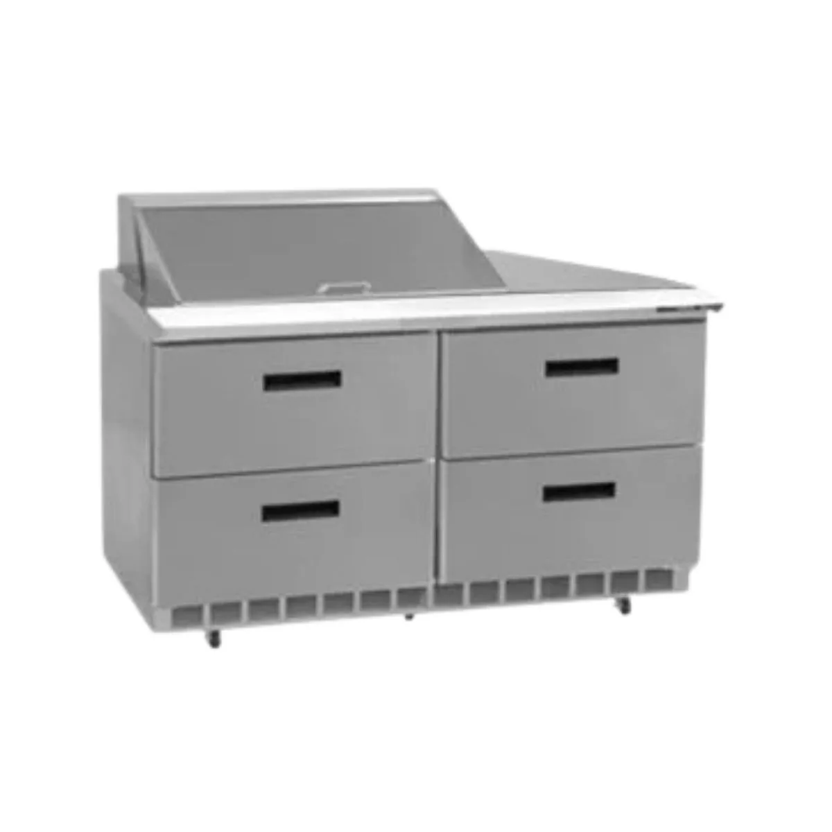 Delfield D4460NP-18M 60" 2-Section Mega Top Sandwich Prep Table, 18 Pans, 4 Drawers, Stainless Steel