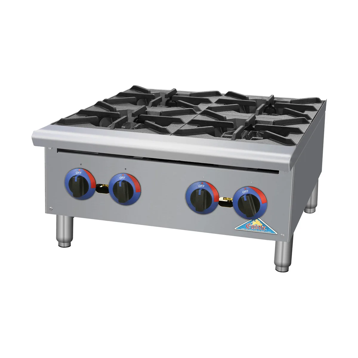 Comstock-Castle 3224OB 24" Countertop Gas Hotplate with (4) Burners, Manual Controls, 96.000 BTU