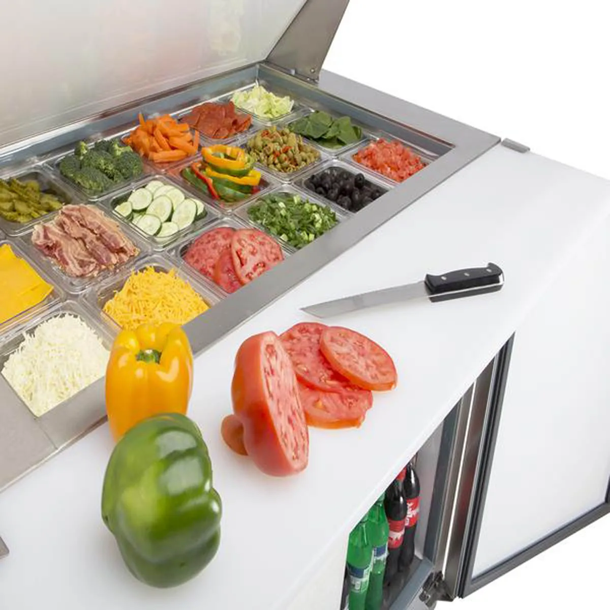 Maxx Cold MXCR72MHC 72" Mega Top Sandwich/Salad Prep Table w/ 3 Doors, 18.0 cu. ft. 