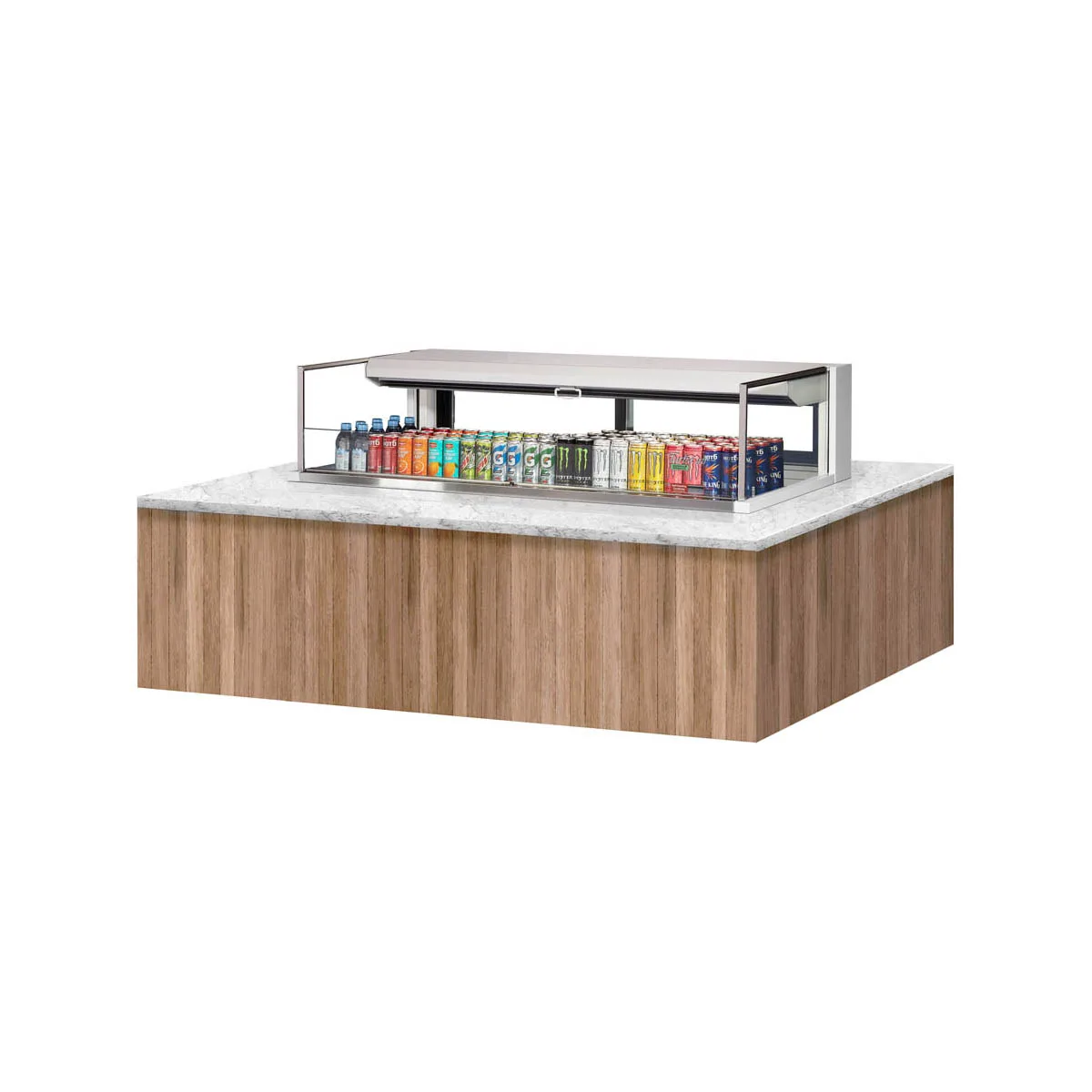 Turbo Air TOM-60L-UFD-W(B)-1SI-N 60" Drop In Open Refrigerated Deli Display Case