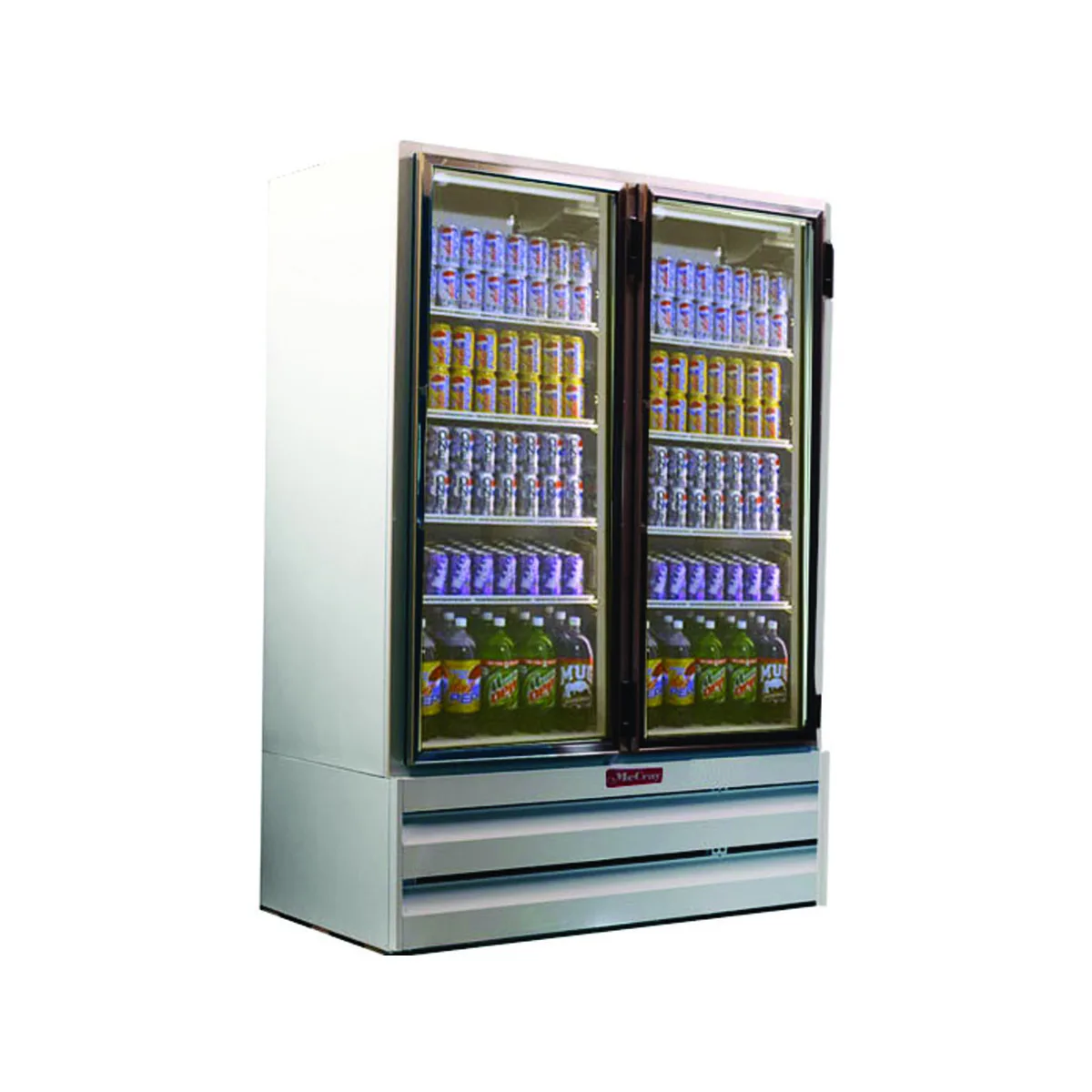 Howard-McCray GR42BM 52" Two Glass Door Merchandiser Refrigerator in White, 42 cu. ft.
