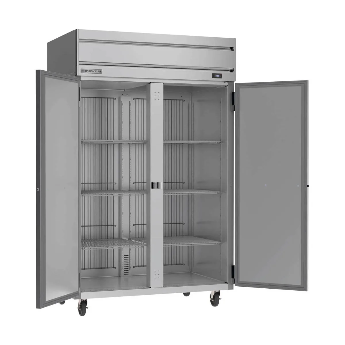 Beverage Air HFS2HC-1S 52" 2-Section Reach-In Freezer, 2 Solid Doors, Top Mount, 45.2 cu. ft., Stainless Steel