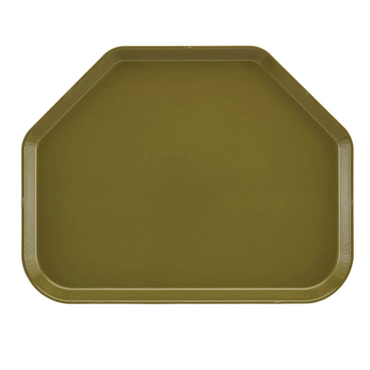 Cambro 1418TR428 Camtray Trapezoid Tray, 14" x 18" Fiberglass, Olive Green, NSF, Dishwasher Safe