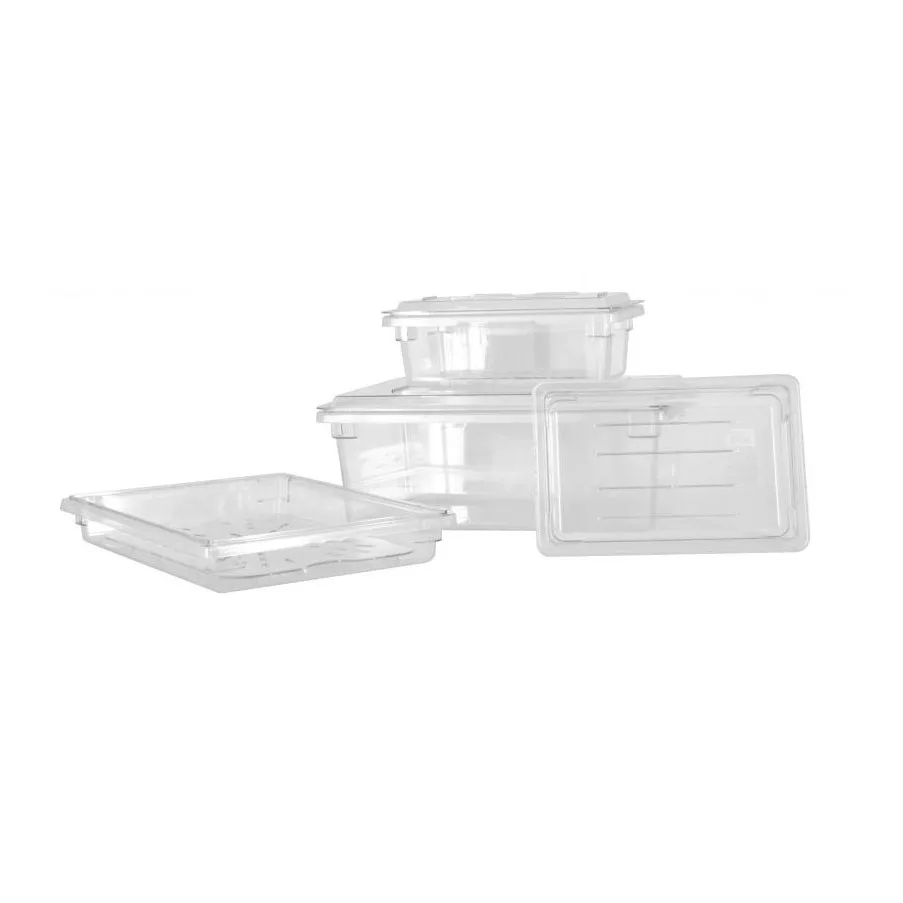 Omcan USA 85124 Food Storage Container Cover, Fits 18" x 26" Rectangle, Clear Polycarbonate Lid