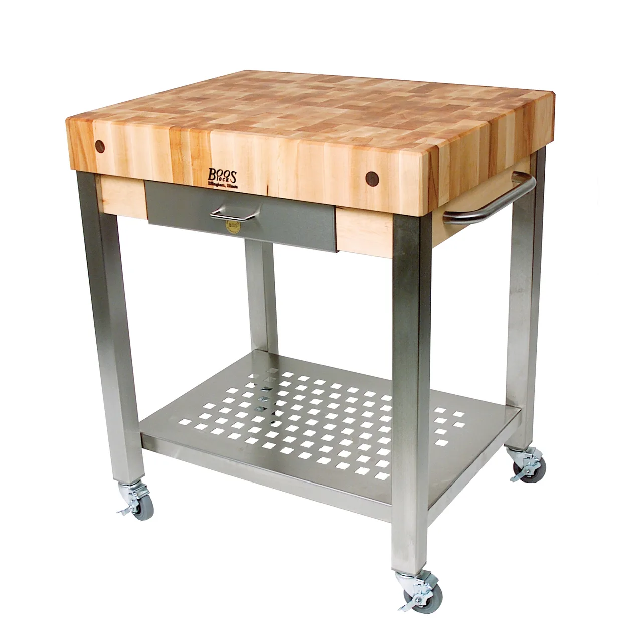 John Boos CUCT24 Cucina Technica Cart, 30"W X 24"D X 35"H Overall Size