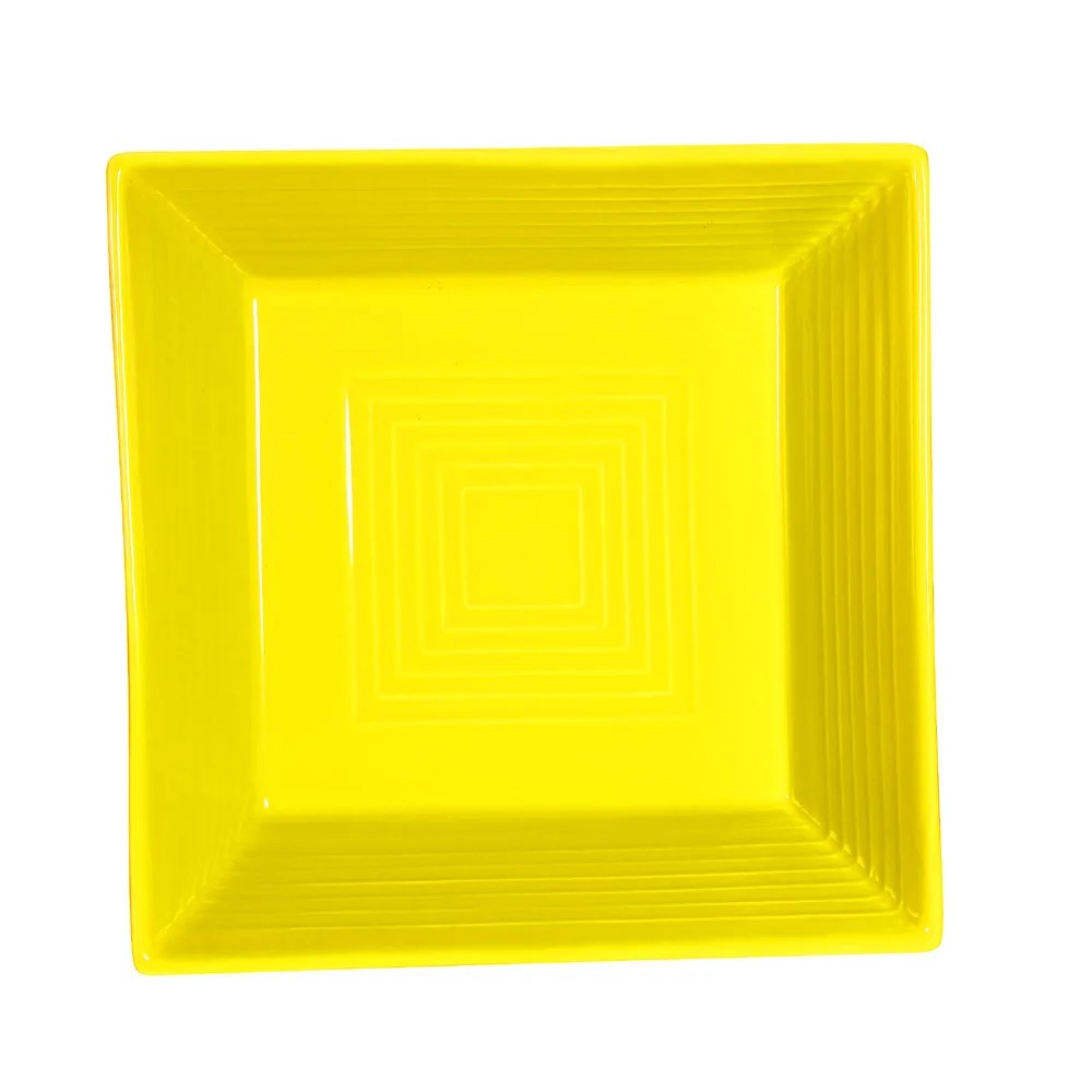 CACChina TG-B6-SFL Tango Bowl – 15 oz., 6"×6"×1.5", Square, Embossed, Sunflower Porcelain – 1 Dozen