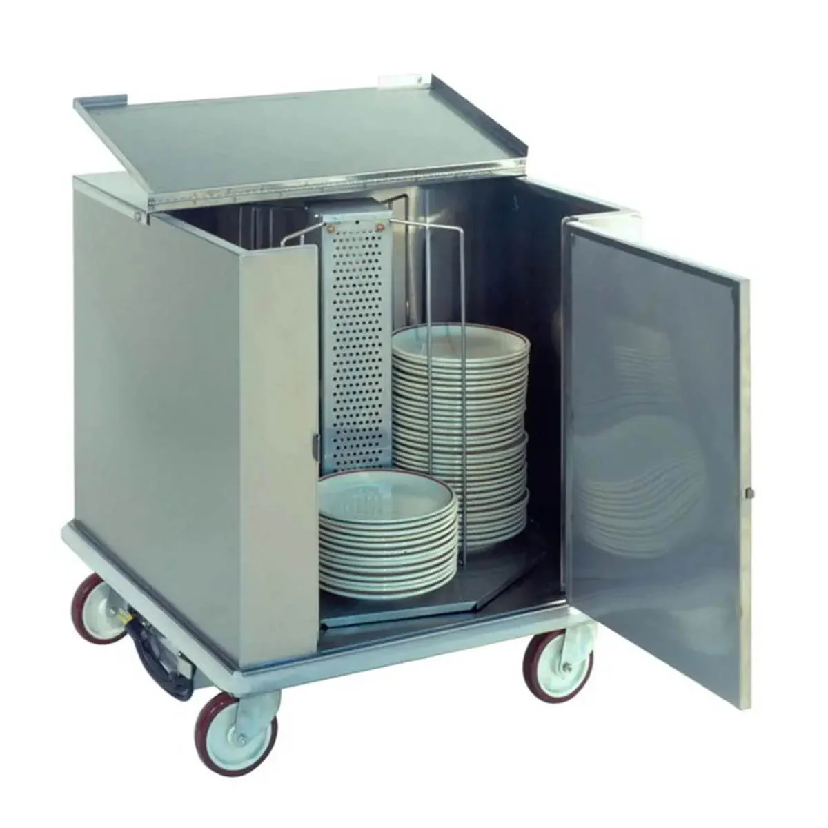 Carter-Hoffmann CD260H Heated Enclosed Dish Storage Cart, Dish Dividers for (252) 12" Plates