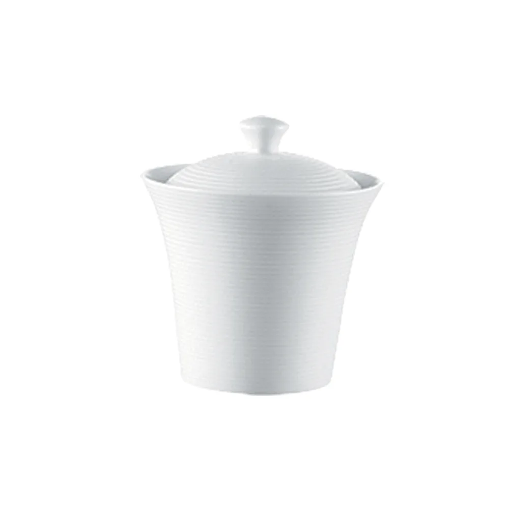 CAC China HMY-HSP - Sugar Bowl, 4" Dia x 3½" H, Porcelain White Lid, Dishwasher Safe - 1 Dozen