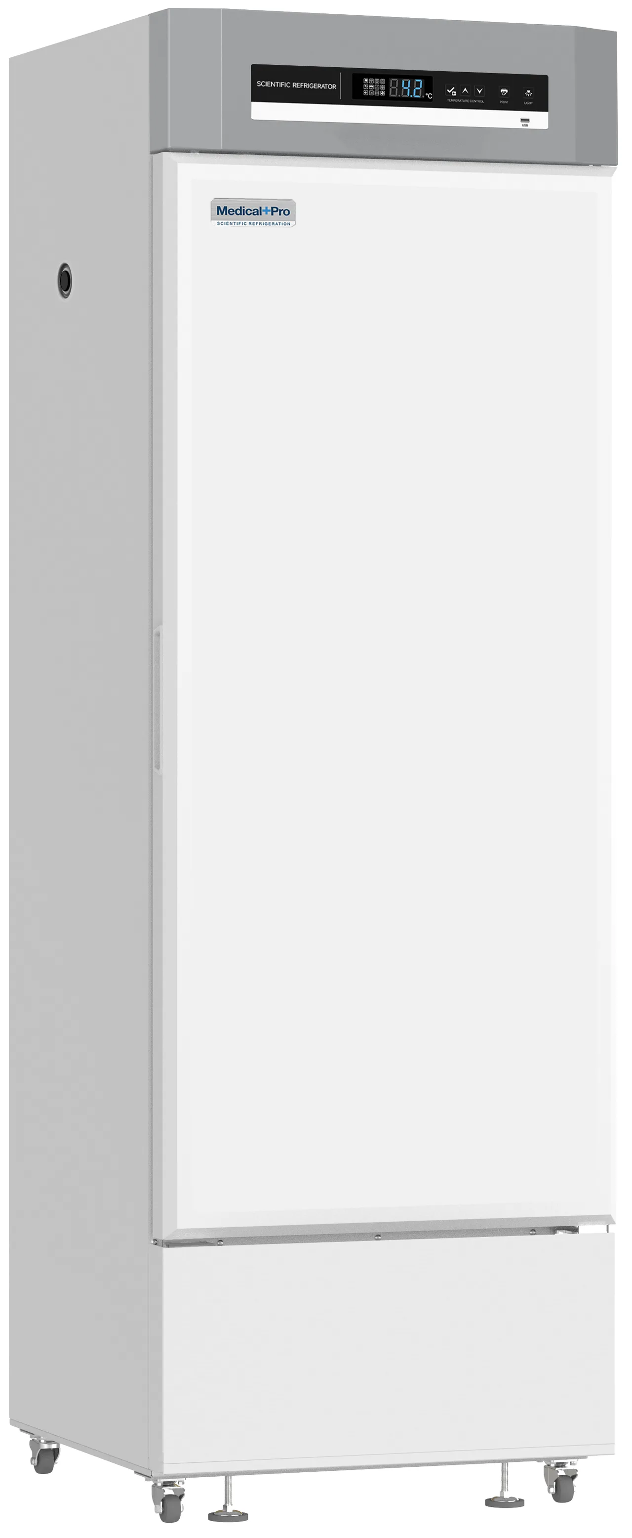 Migali MP-19RG-HC 28" Glass Door Medical Refrigerator, 19 Cu Ft, Stainless, +2°C‑+8°C, USB, 110V