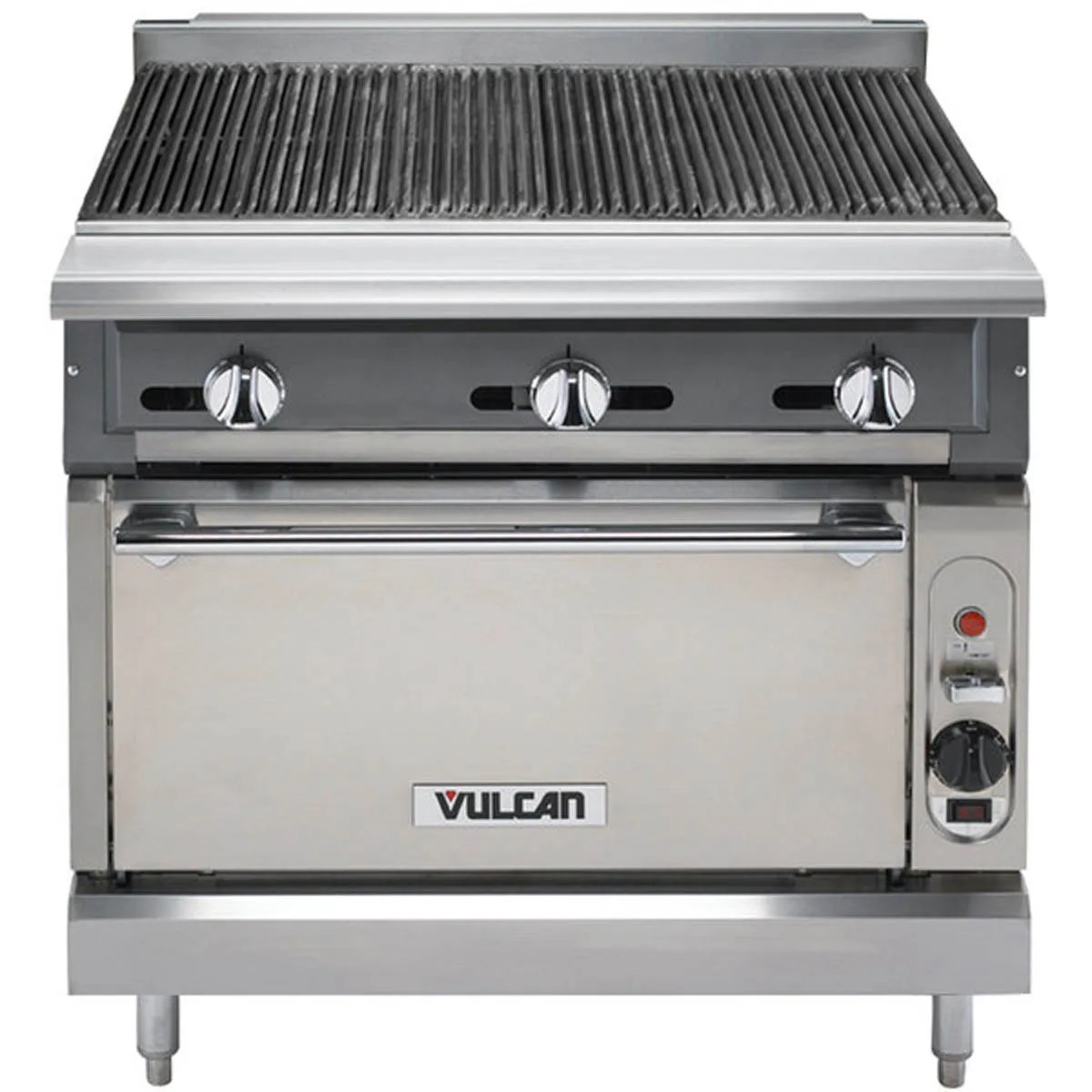 Vulcan VCBB36C 36" Gas Heavy Duty Range w/ 36" Full Charbroiler, (1) Convection Oven, 131.000 BTU