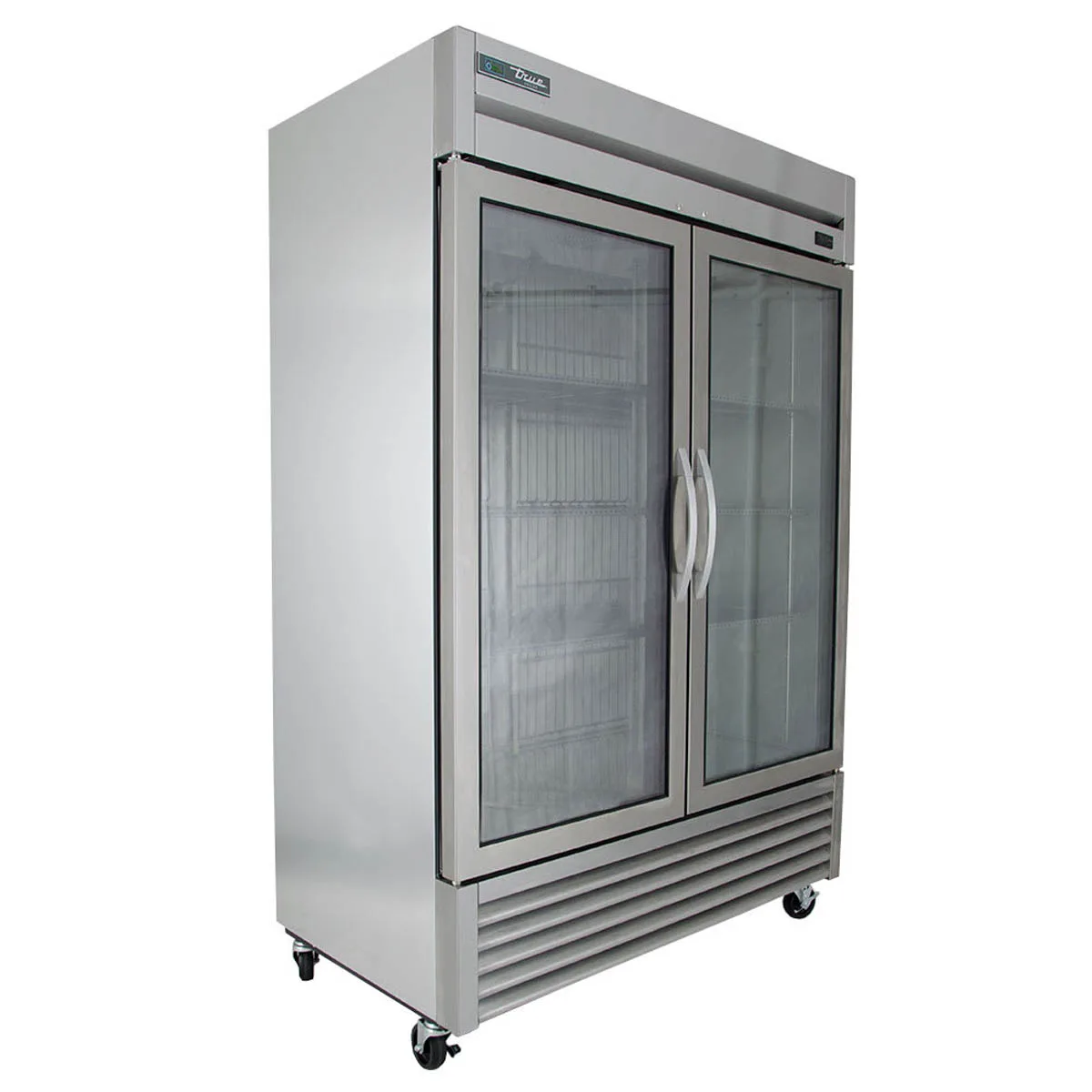 True T-49FG-HC~FGD01 54" 2-Glass Door Reach-In Freezer, Bottom Mounted, 49 cu. ft., Stainless Steel Front, Aluminum Sides