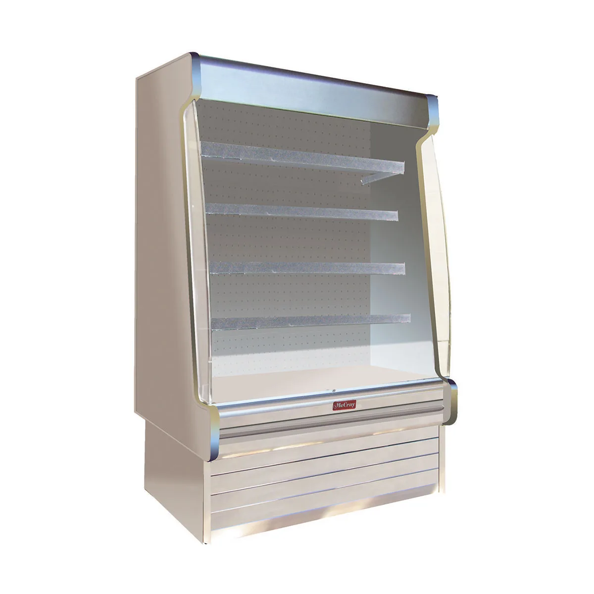 Howard-McCray SC-OD35E-6S-S-LED 75'' Vertical Dairy Open Air Merchandiser, Stainless Steel, Self-Contained