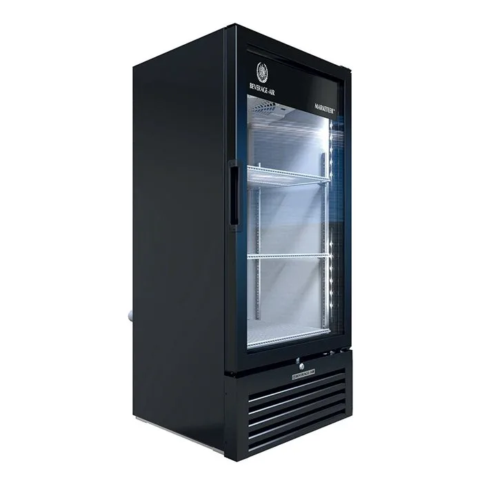 Beverage Air MT10-1B 24" 1-Section Marketeer Glass Door Merchandiser in Black, 9.43 cu. ft