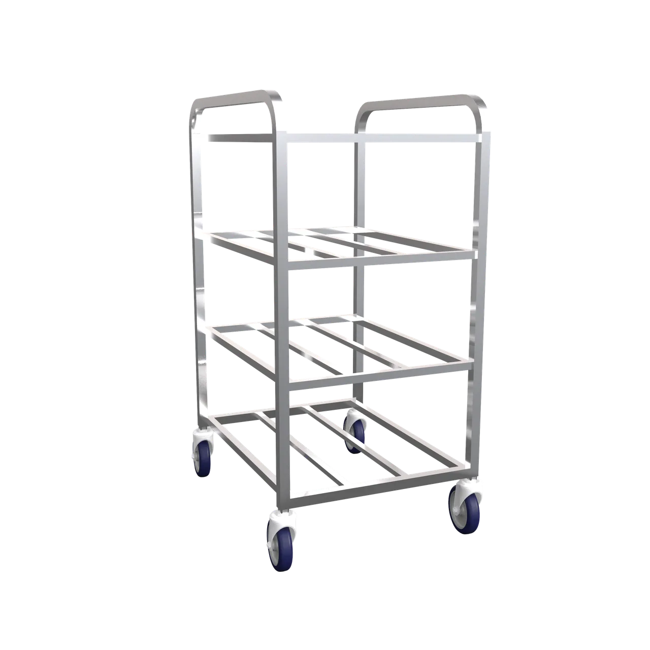 Winholt UNAL-4 Aluminum Universal Cart w/ (4) Shelves on 10" Centers, 800 lb. Capacity