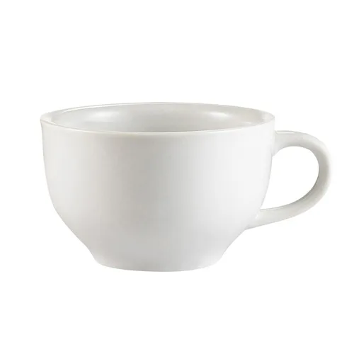 CAC China NCN-37 Clinton Coffee Cup, 8 oz White Porcelain, Microwave Safe - 1 Dozen