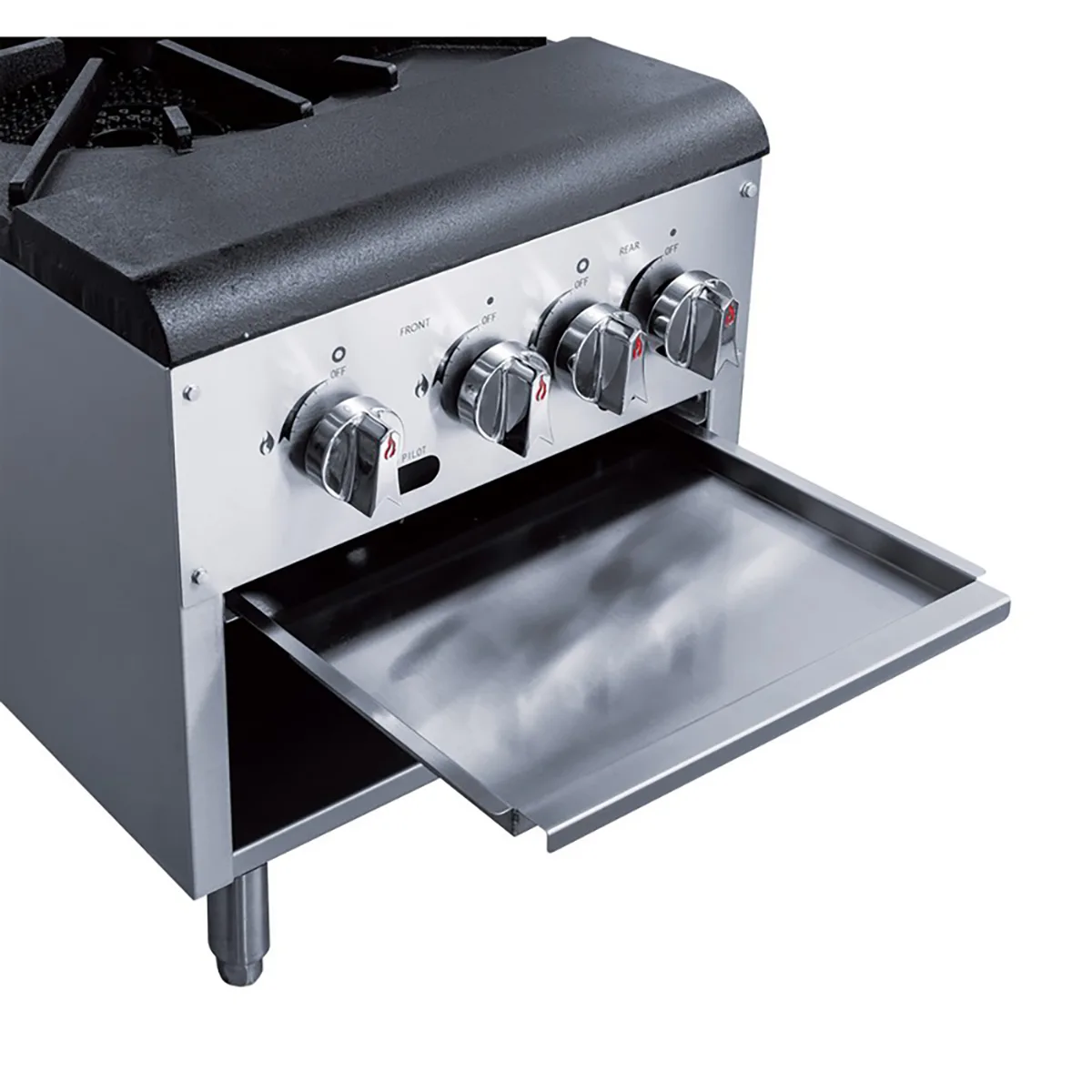 Dukers Appliance Co DCSPA2 18" (2) Cast Iron 3-Ring Burner Gas Stock Pot Range, 160.000 BTU