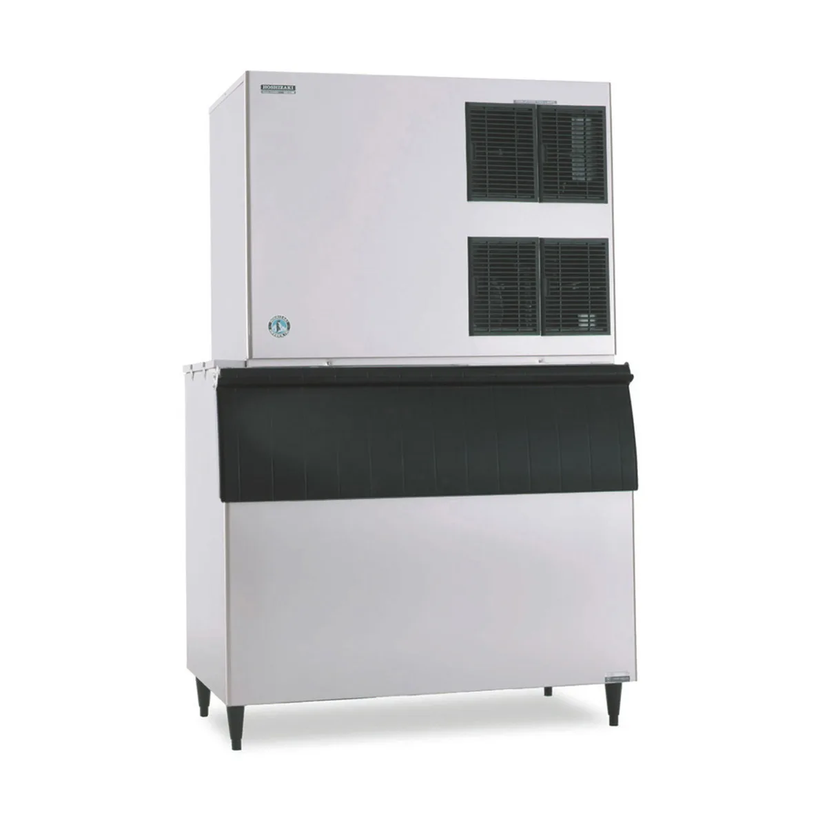 Hoshizaki KM-1900SWJ/B-1300SS Water Cooled Crescent 1880 lb Ice Machine with Bin, 1304 lb Storage