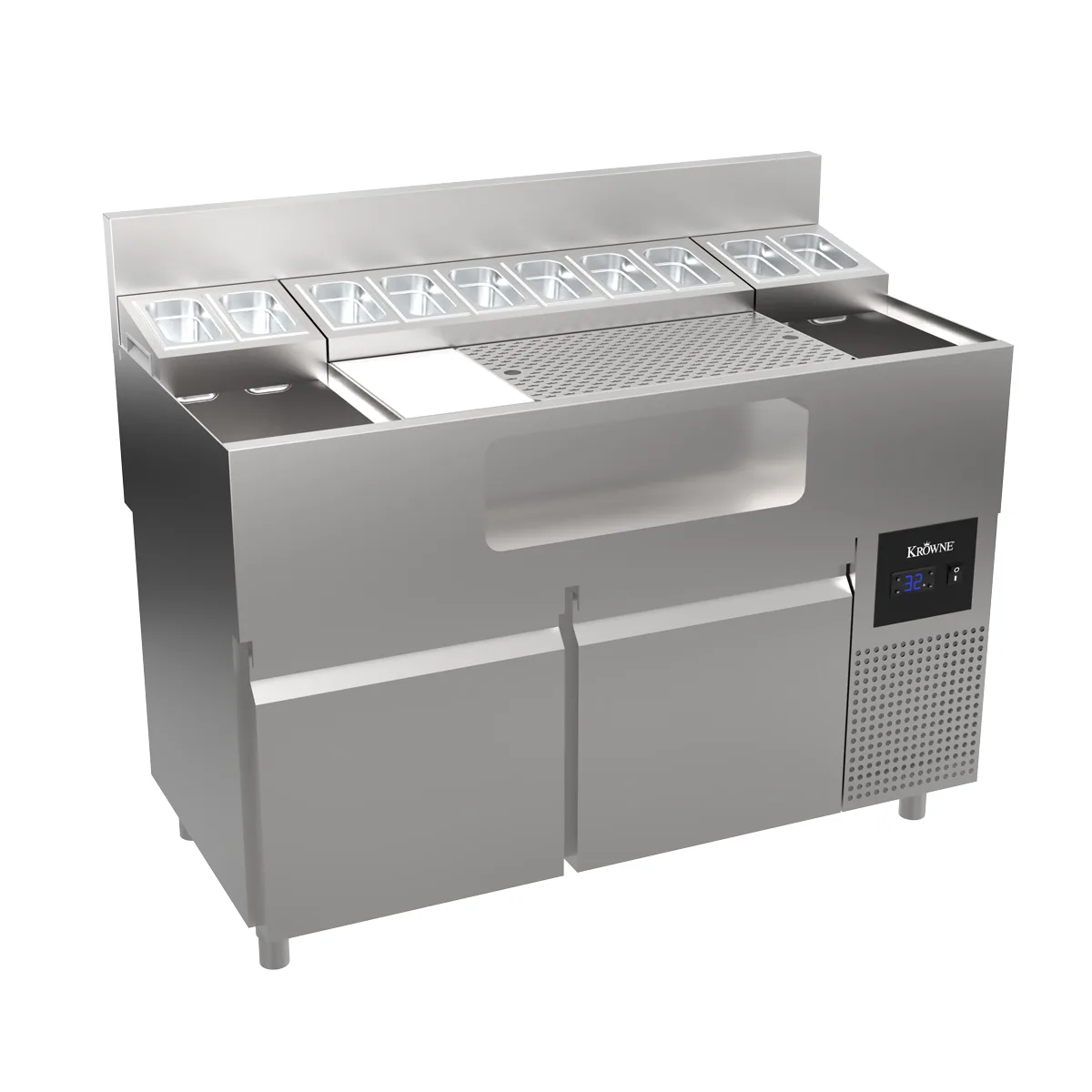 Krowne AL24-LAB48-R 48" Alchemy Series Underbar Ice Bin/Cocktail Unit - Refrigerated Base