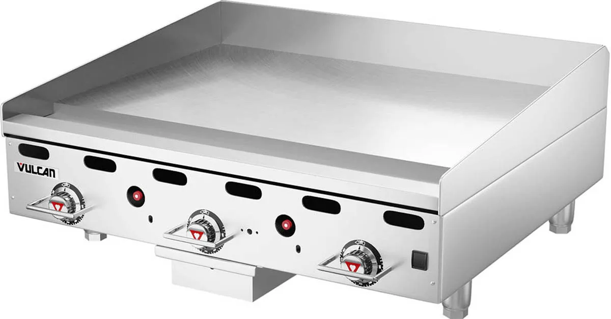Vulcan MSA36 36" Countertop Gas Griddle, Snap-Action Thermostat, 24" Deep, 81.000 BTU