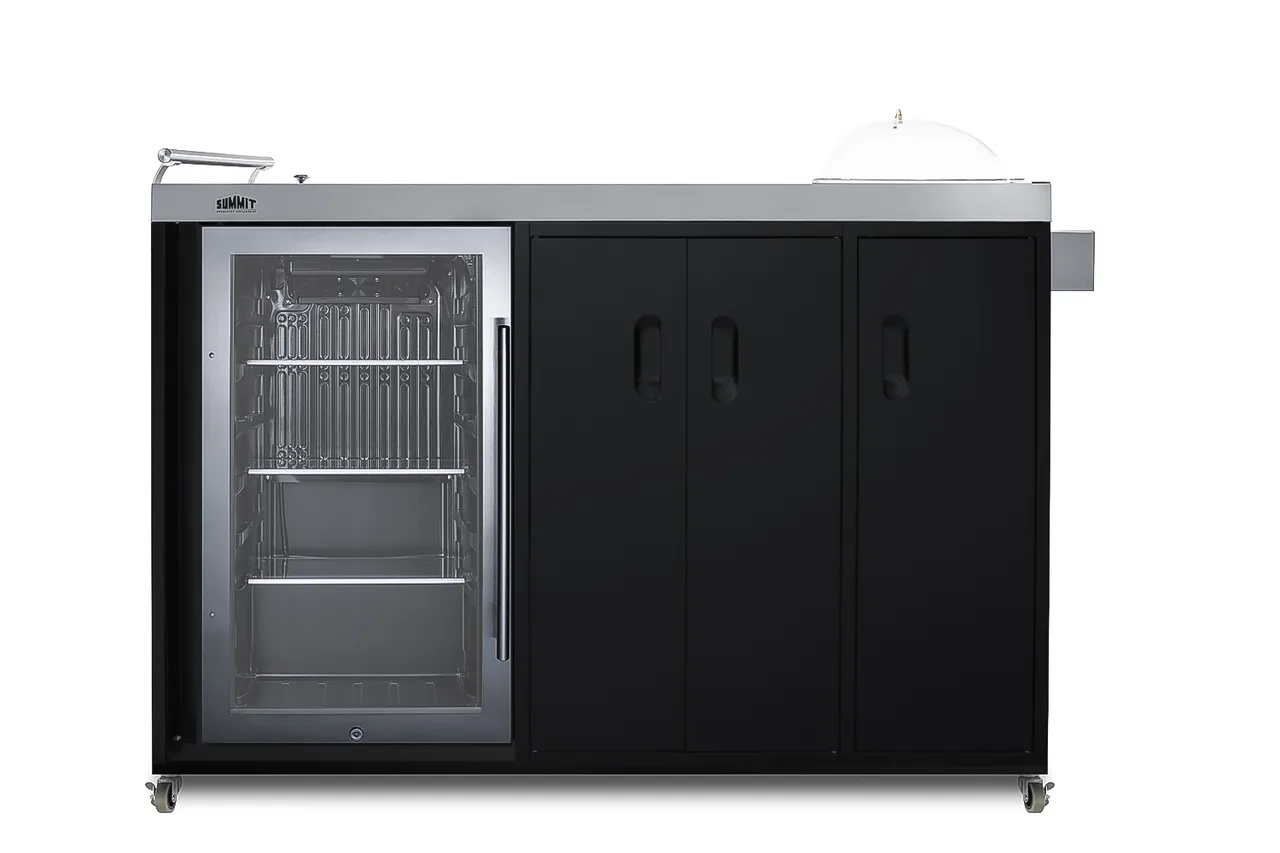 Summit CARTOS54RG Portable Outdoor Kitchenette with Glass Door Refrigerator