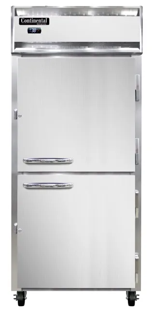 Continental Refrigerator 1RXNSAPTHD-SD-GD 36-1/4" 1-Section Pass-Thru Refrigerator, 30 cu. ft., Top Mounted