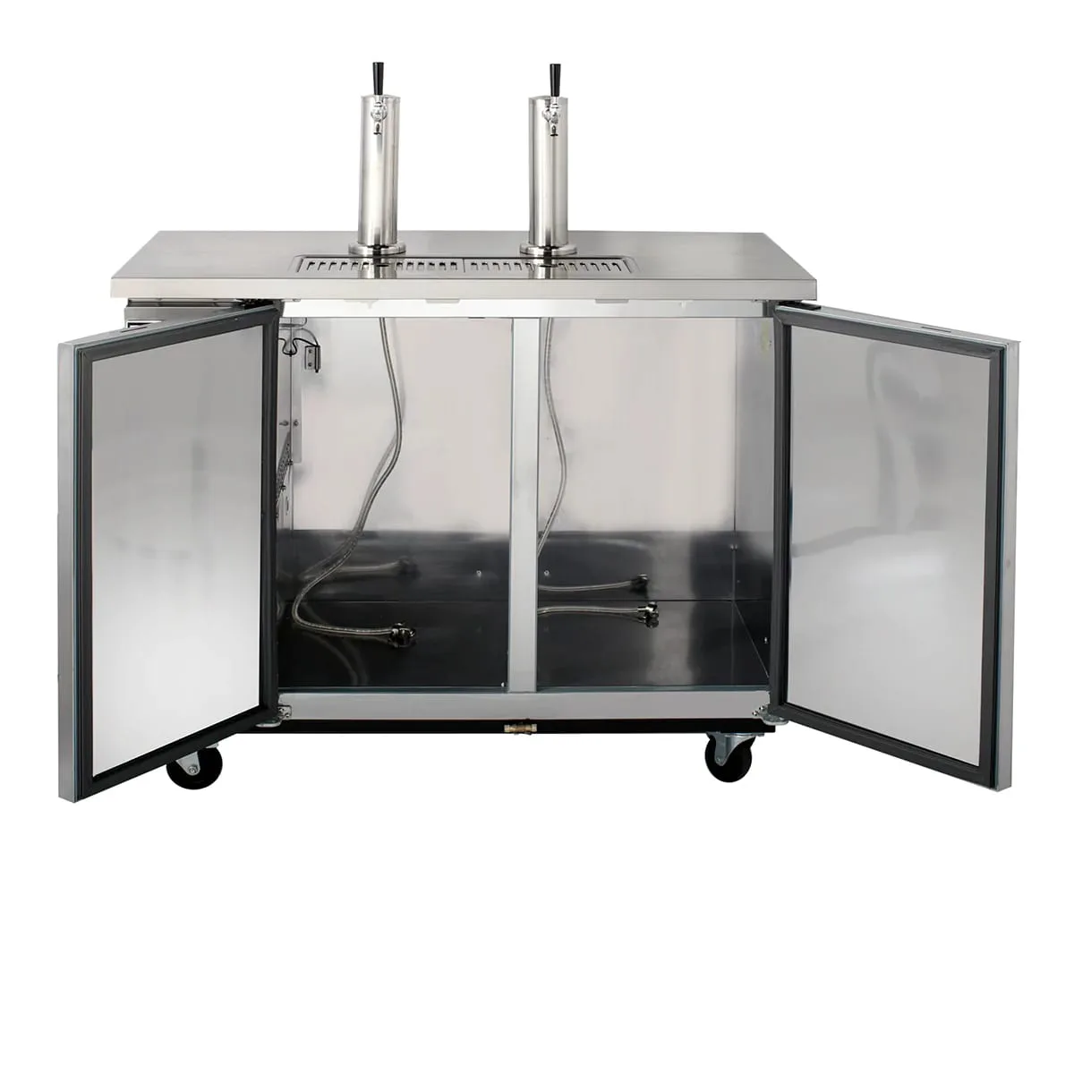 Maxx Cold MXBD48-2SHC 47" Draft Beer Cooler w/ 2 Kegs, 10.5 cu. ft., 2 Single-Tap Towers