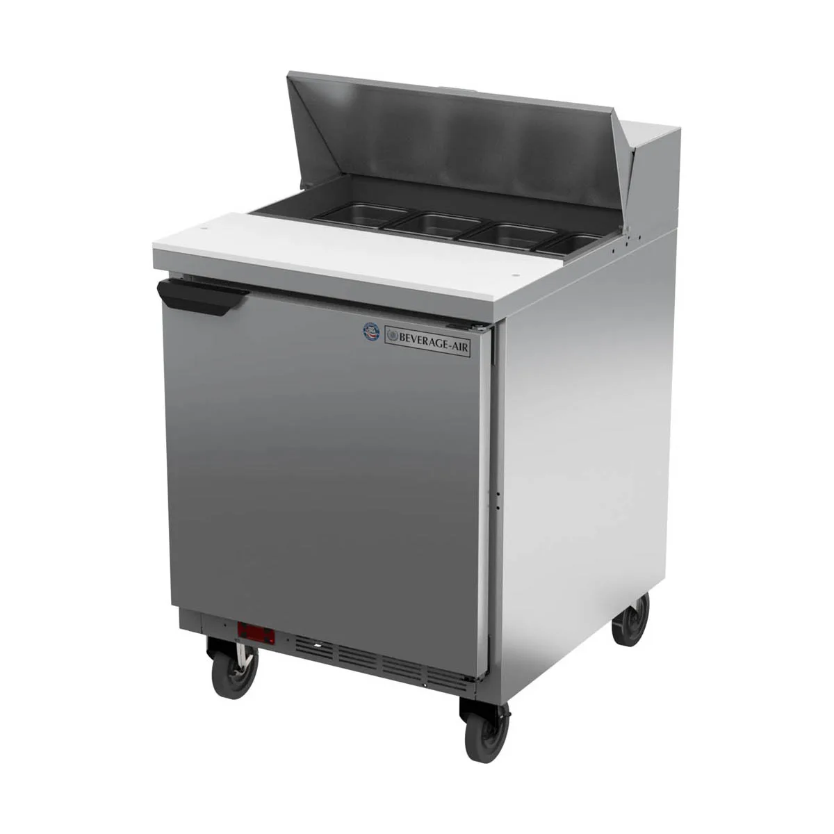 Beverage Air SPE27HC-B 27" One Section Sandwich/Salad Prep Table w/ 1 Door, 8 pans, 6.9 cu. ft.