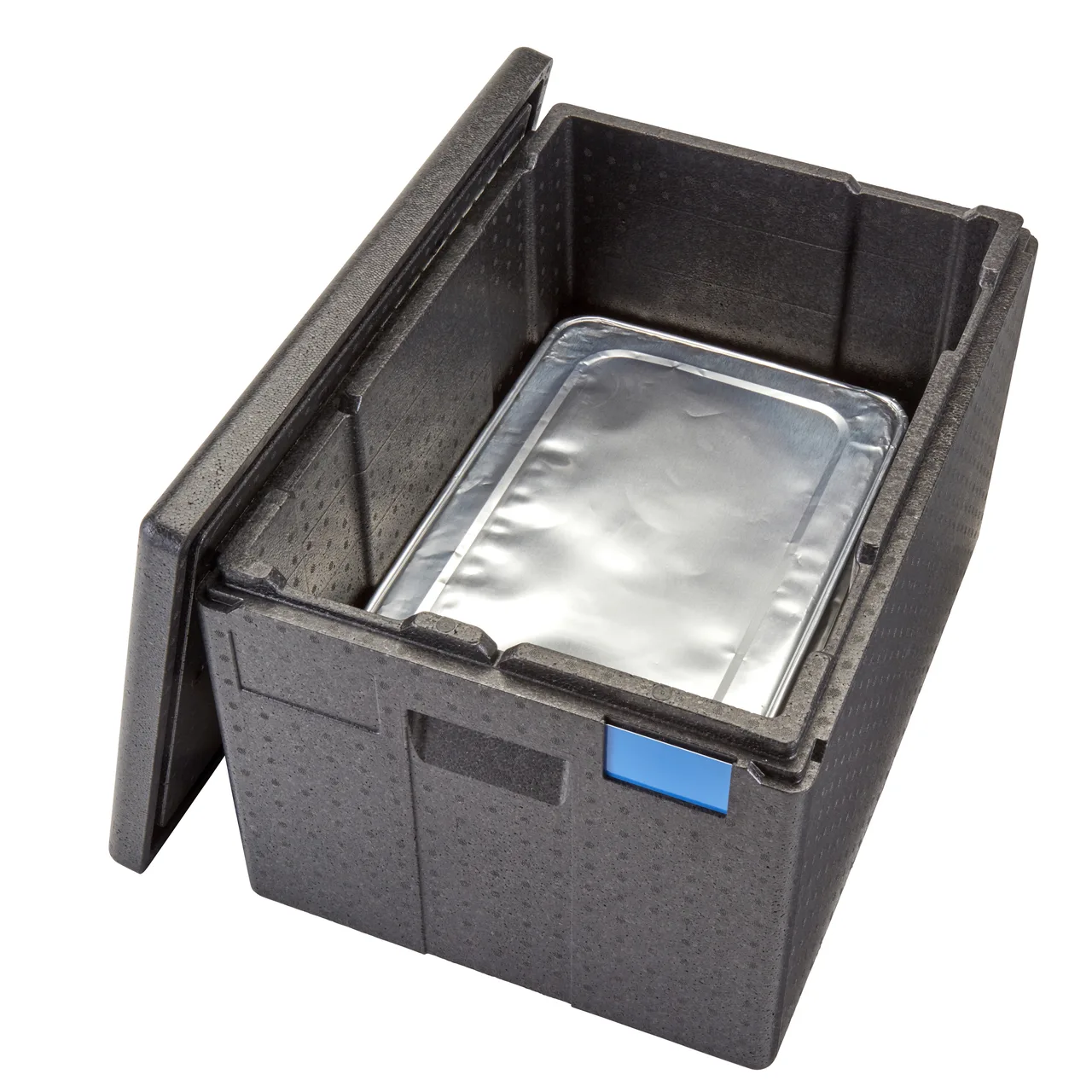 Cambro EPP180XLTSW110 Cam GoBox Insulated Food Pan Carrier, 68.2 Qt., Top Load, Black, EPP Polypropylene, Dishwasher Safe, Stackable