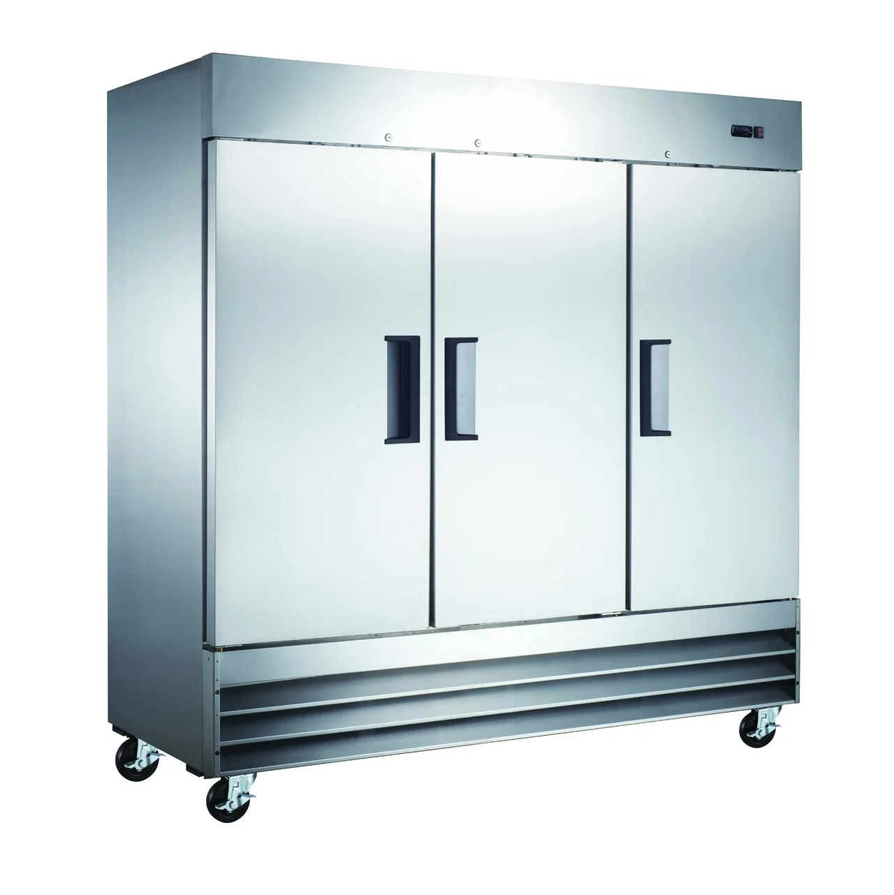 Omcan USA 50028 81" 3-Section Reach-In Refrigerator w/ 3 Solid Doors, Bottom Mount, 72 cu. ft.