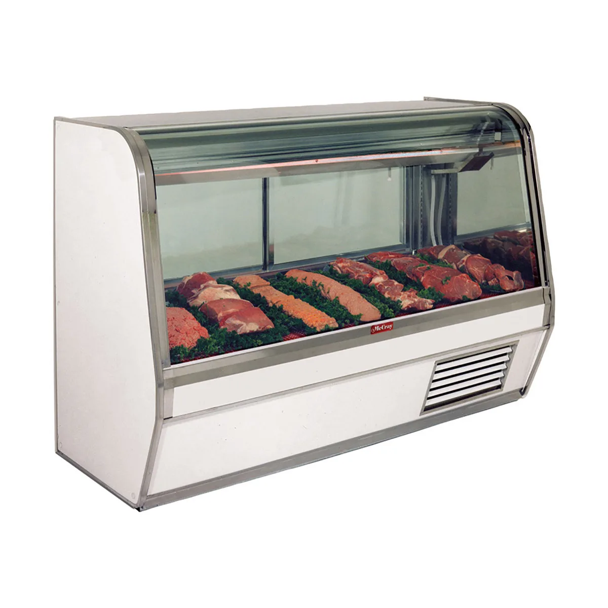 Howard-McCray R-CFS32E-8-LED 98" Curved Refrigerated Seafood Display Case, Remote, White