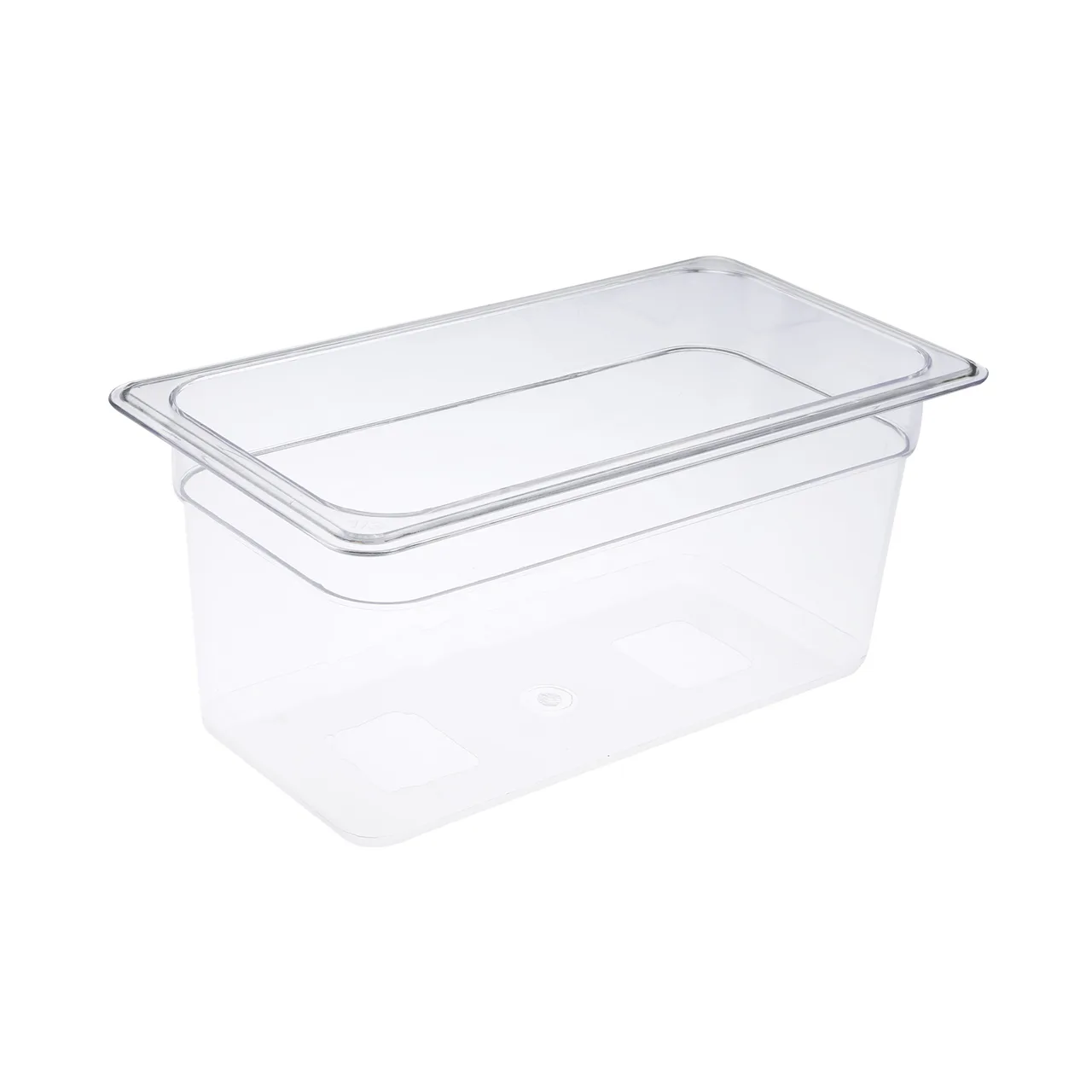 CAC China PCFP-T6 Polycarbonate Food Pan, 1/3-Size, 6" Deep, Clear, Non‑Stick, Shatter‑Resistant