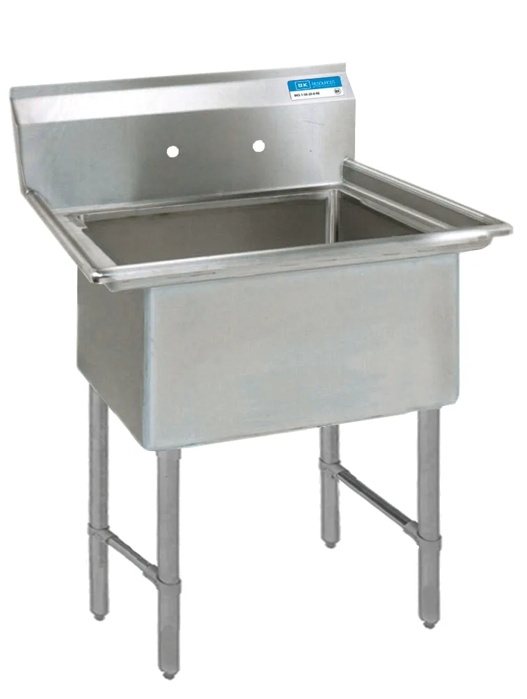 BK Resources BKS6-1-24-14S One Compartment Sink, 29-1/8"W X 29-1/2"D X 44-1/16"H