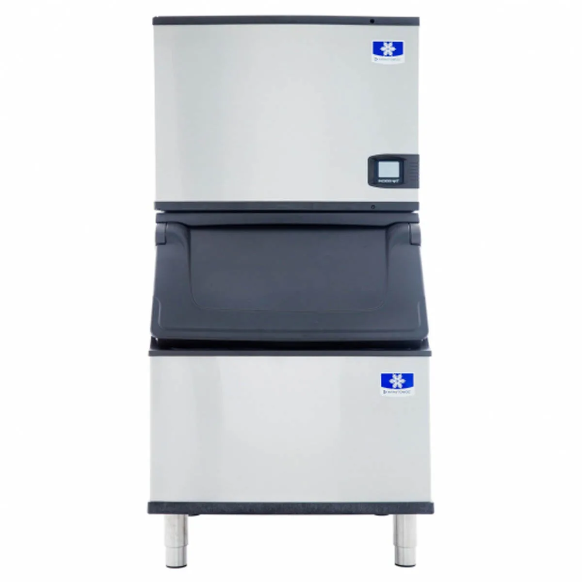Manitowoc IDP0500W/D400 Water Cooled Full Cube 500 lb Ice Machine with Bin, 365 lb Storage