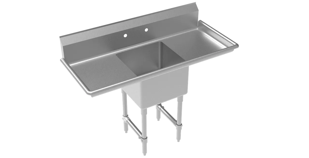 Krowne CS-1818-LR-LF One Compartment Sink, 54"W X 24"D X 43"H