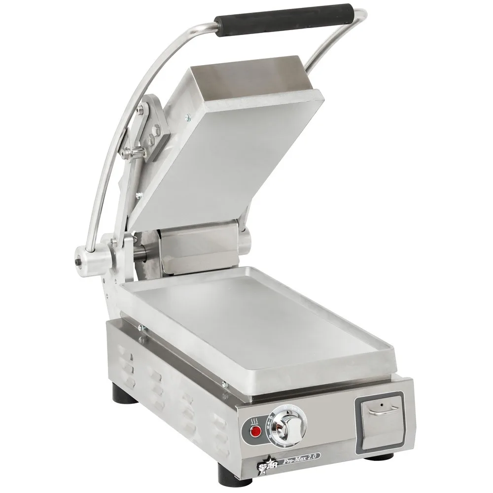 Star PST7A-120V Single Sandwich Grill w/ Aluminum Smooth Plates, Manual Controls, 120V