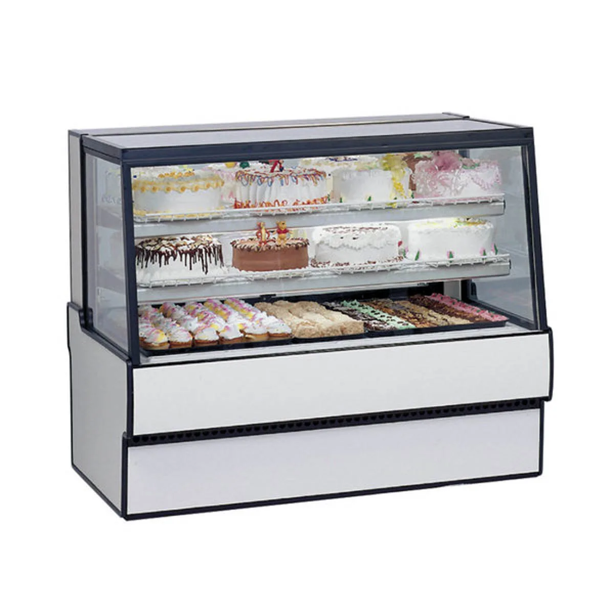 Federal SGD7742 77" Full Service Bakery Case w/ Straight Glass, (3) Levels, 120v