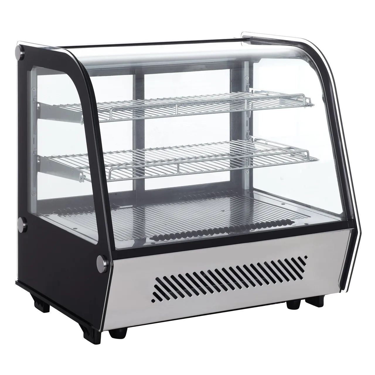 Black Diamond BDRCTD-120 28" Full Service Countertop Refrigerated Display Case with Sliding Glass Door, 2 Shelves - 4.2 cu. ft. / 199 w