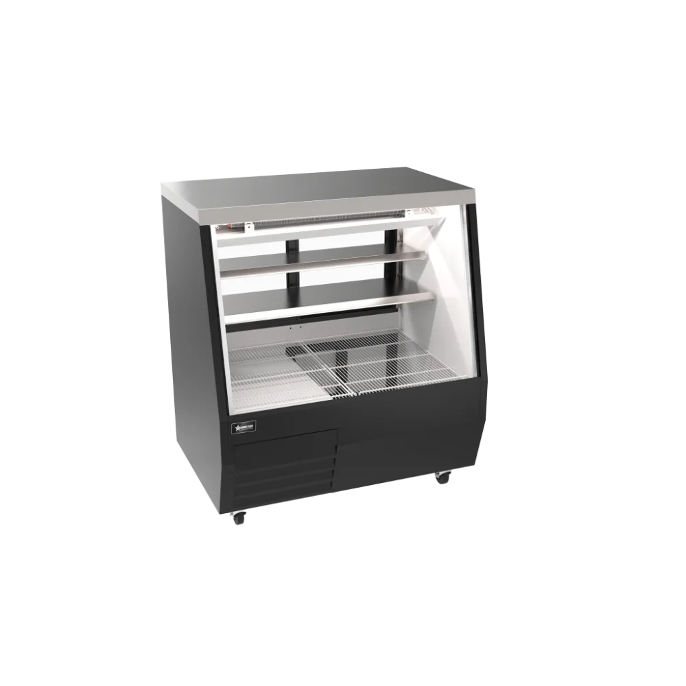 Omcan USA 50104 – 50" Deli Display Case, 20.58/6.14 cu ft, black, LED, 3 shelves, R290, 115 V