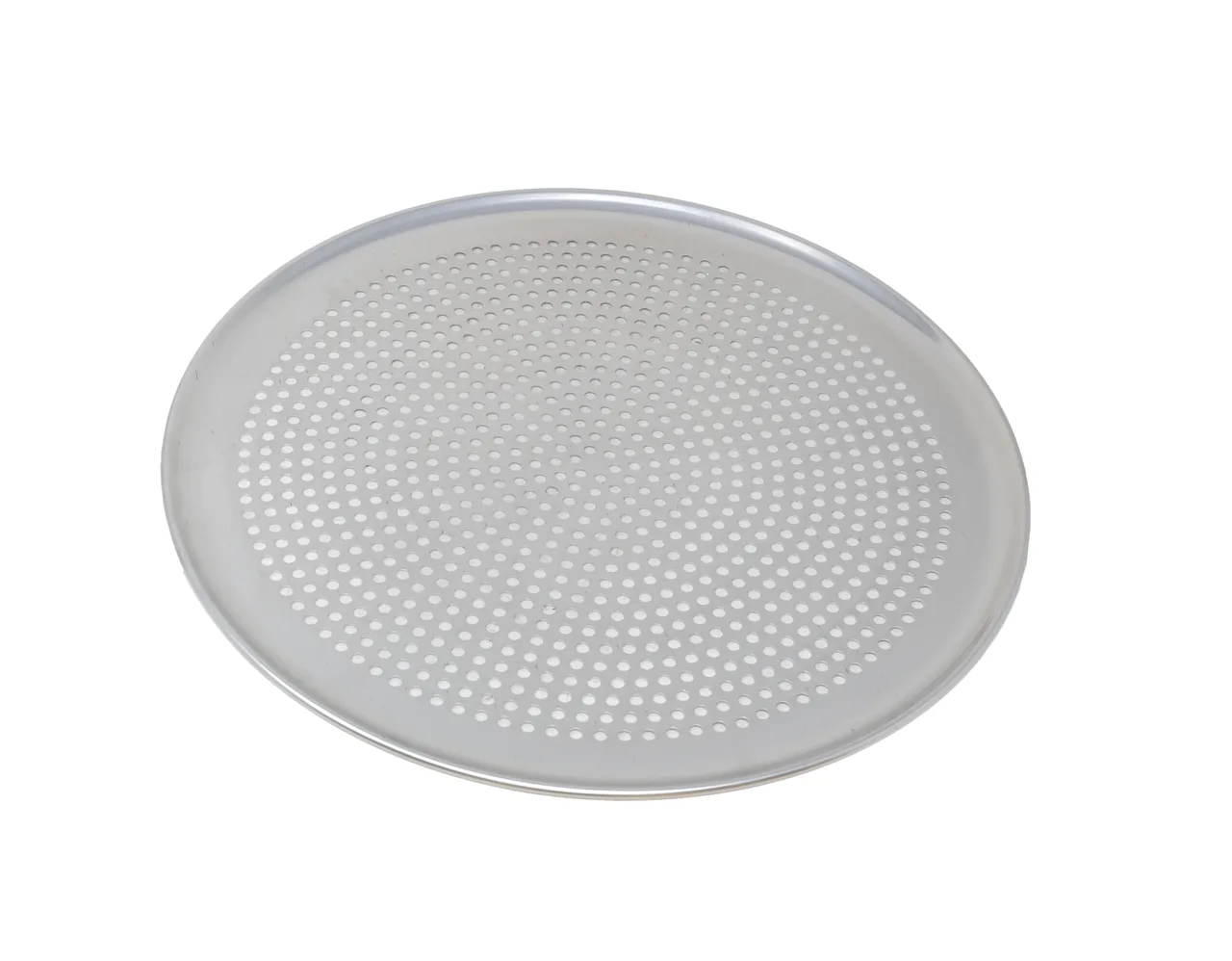 Omcan USA 44553 Commercial Pizza Pan, 16" Round Perforated Aluminum Tray, Ideal for Even Baking