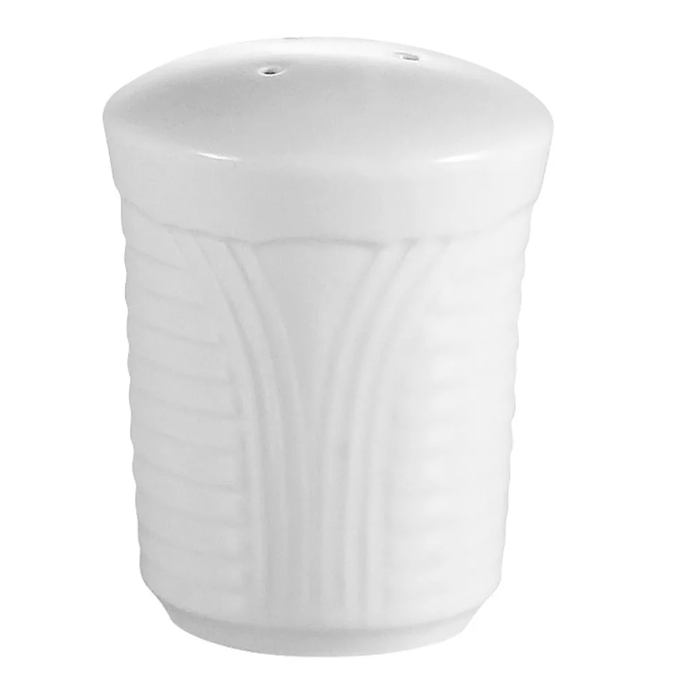 CAC China CRO-SS - Corona Salt Shaker, 2.5" Dia x 2.75" H, Porcelain White, Dishwasher Safe - 1 Dozen