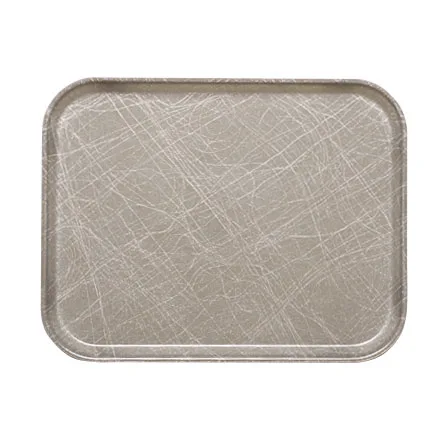 Cambro 810215 Camtray Rectangular Tray, 8" x 9-7/8" Fiberglass, Abstract Gray, NSF, Dishwasher Safe