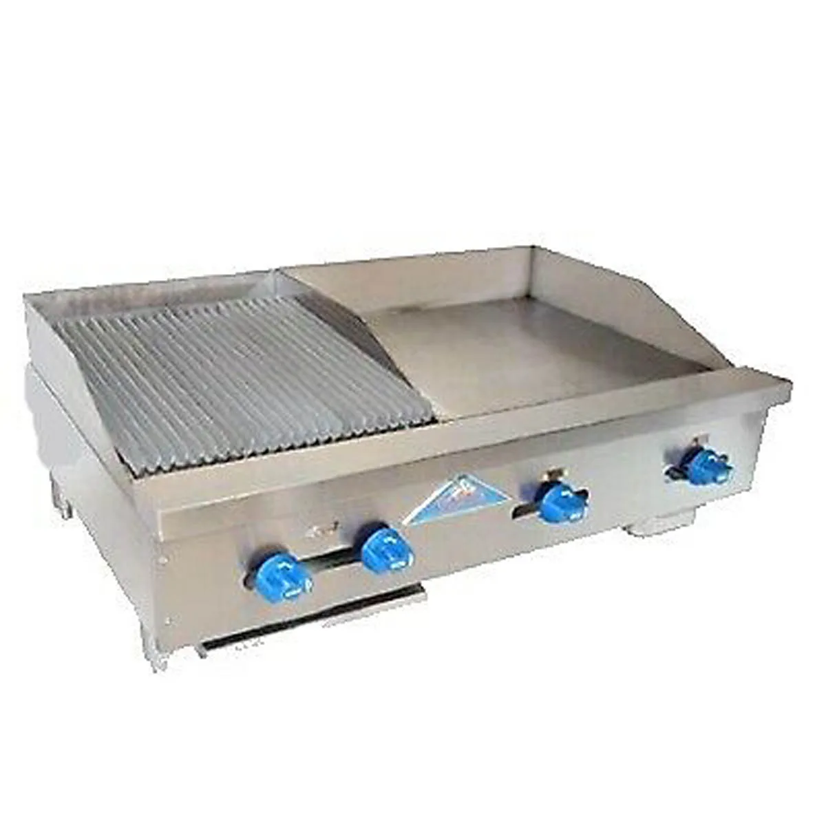Comstock-Castle FHP48-24T-2RB 48" Countertop Gas Griddle/Charbroiler Combination, 90.000 BTU