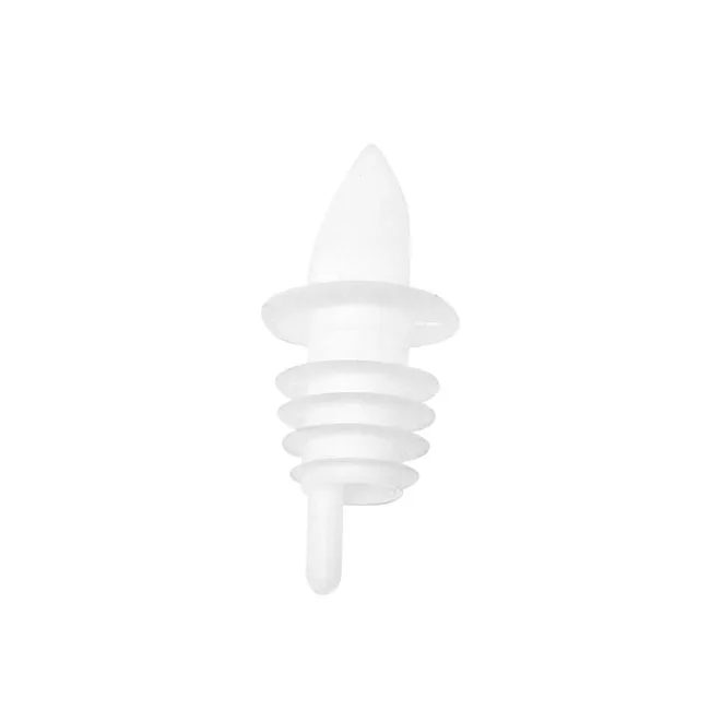Omcan USA 80856 Free-Flow Liquor Pourer, White Plastic, 12 Per Pack, Easy Dispense Design