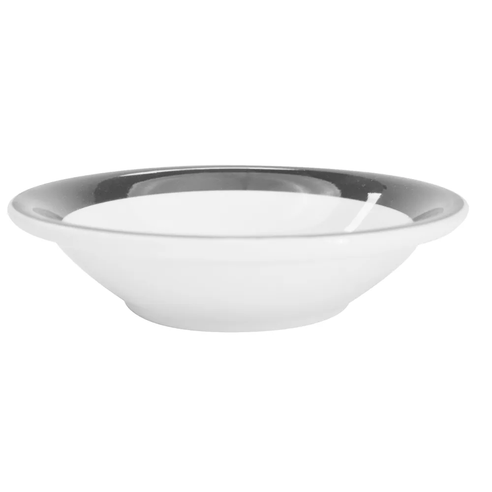 CAC China R-11-BLK Rainbow Fruit Dish, 4-3/4" Dia, 1" H, 4-3/4oz, Round Stoneware, Black - Dozen